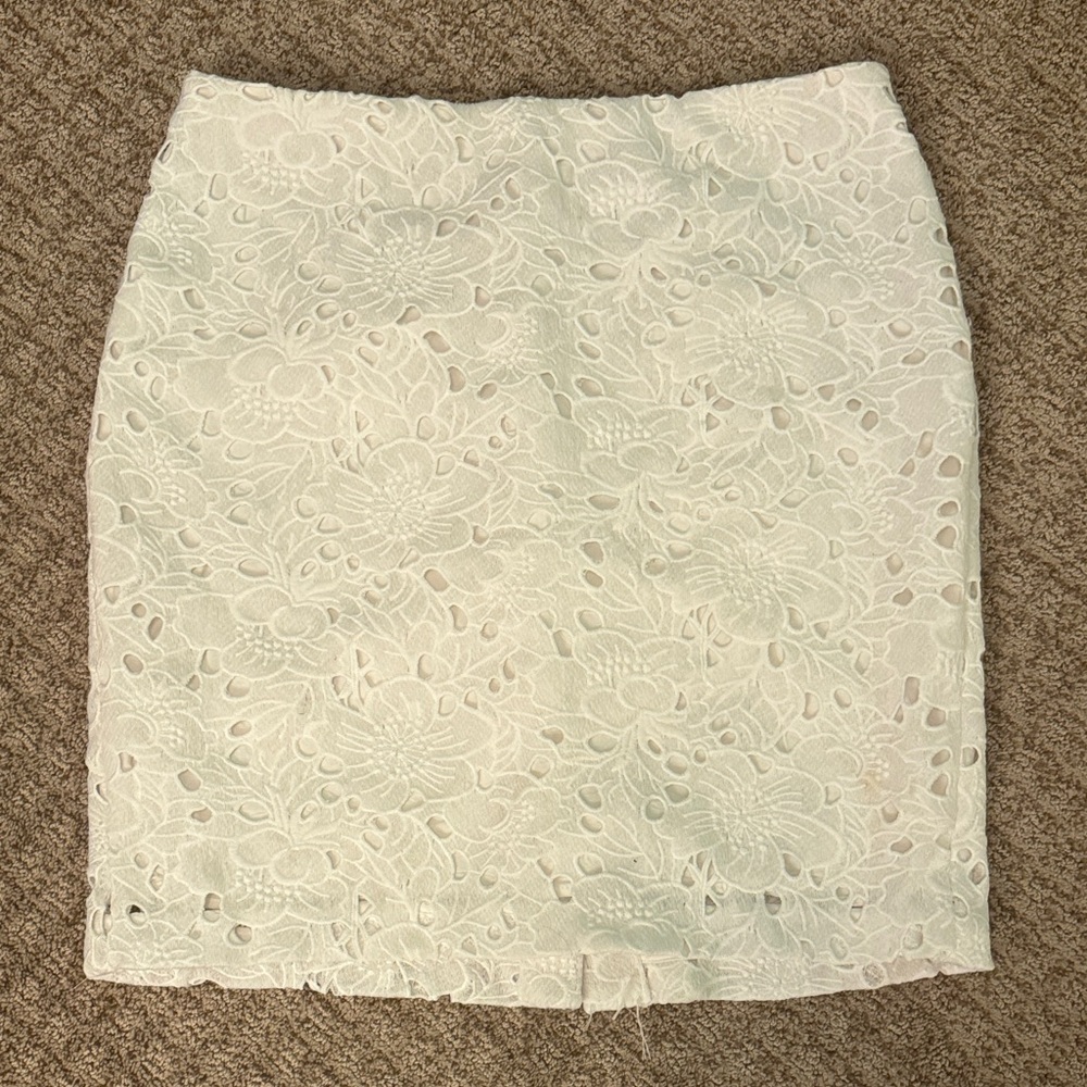 Banana Republic white Lace Skirt